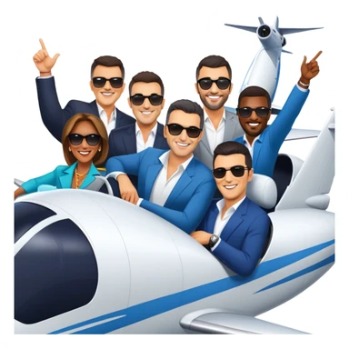Branden Condy entrepreneur internet celebrity iman gadzhi alex hormozi Patrick bet david gary see grant cardone on a jet celebrating WHOP ownership  sticker