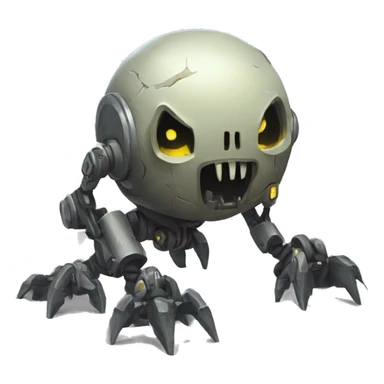 Vault bot as a ghoul crawling on the ground sticker