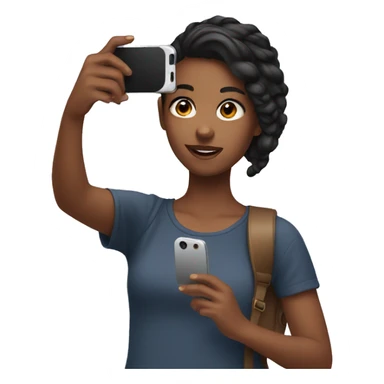 Girl taking a selfie  sticker