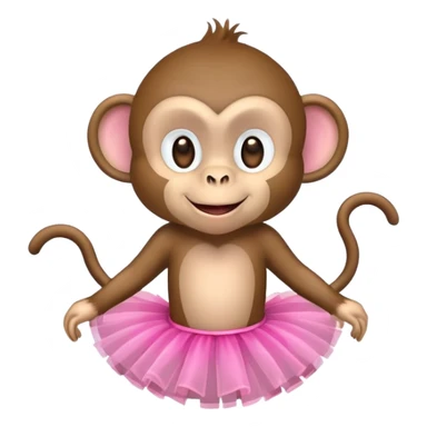 Monkey with a pink tutu sticker