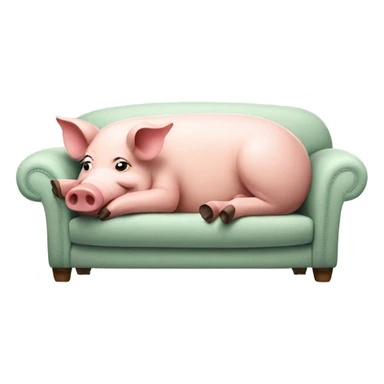 Couch pig sticker
