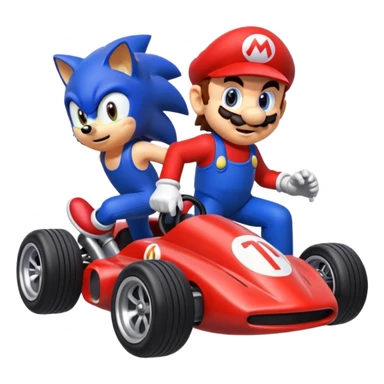 Mario vs sonic  sticker