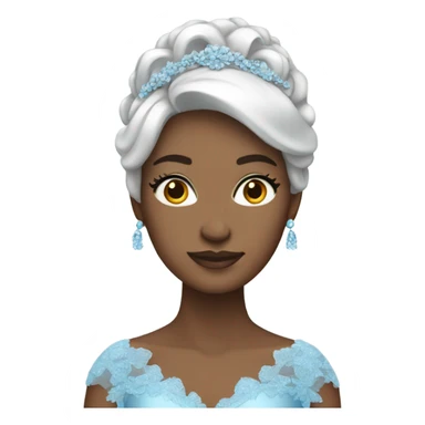 blue wedding dress sticker