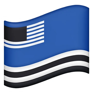 Bandera con tres líneas  arriba con azul oscuro el medio blanco y  abajo negro sticker