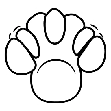 colorful puppy paw print with a border sticker