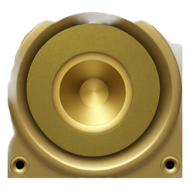 gold loudspeaker Never_AF sticker