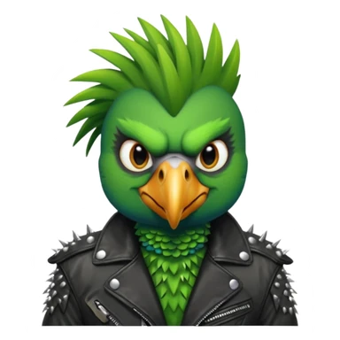 vocalist animal punk parrot sticker