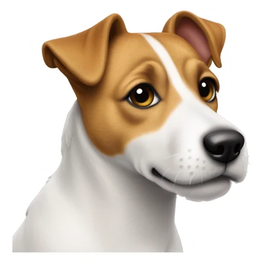 Erstelle mir einen hunde emoji es sollte ein jackrussel terrier sein sticker