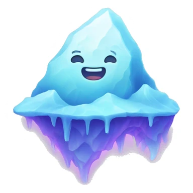 Kawaii neon iceberg    sticker