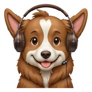 dog wearing headphones sticker