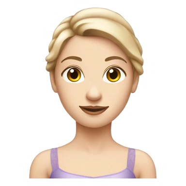 Caucasian ballerina in purple sticker