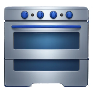 Realistic cobalt blue oven isolated.  sticker