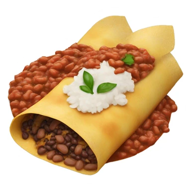 Realistic plate of enchiladas with rice and beans sticker