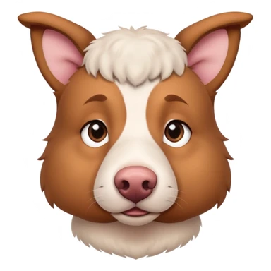 shepherd dog with a snout like Piglet sticker