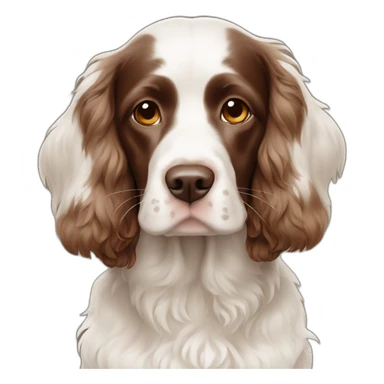 Brown white sprocker sticker