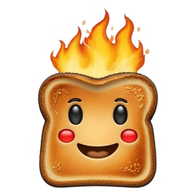 burning toast sticker