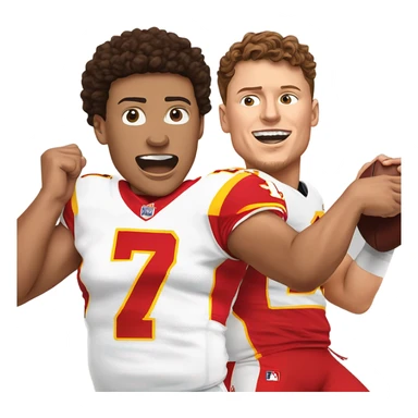 Josh Allen fighting Patrick Mahomes  sticker