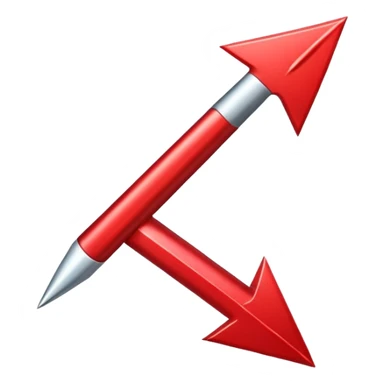 Flecha roja apuntando hacia abajo sticker