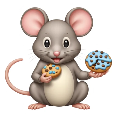 mouse eating cookies sticker