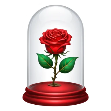 The glowing enchanted rose from “Beauty and the Beast” in its glass bell  sticker
