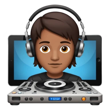 DJ Quick with dark brown hair sticker
