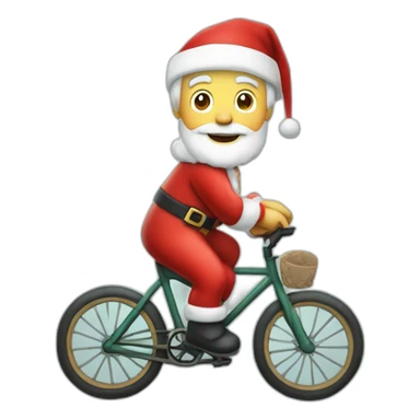 santa klaus à vélo sticker
