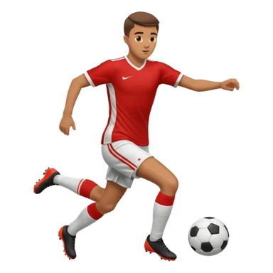 soccer player kicking a ball forward sticker
