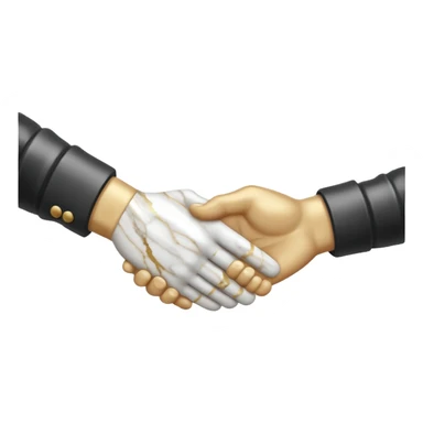 a greek statue of a handshake sticker