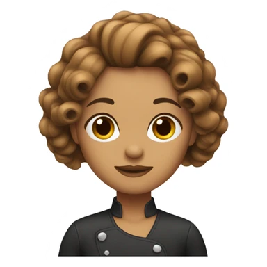 hairstylist with brown hair  sticker