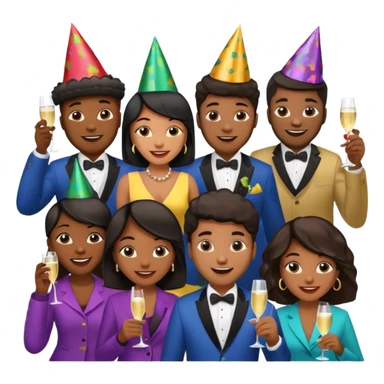 African American crowd of fans men and women at a rap concert sticker