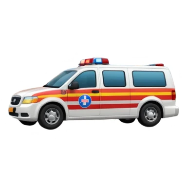 Emergency Medical Services department building with Emergency Medical Services car near sticker