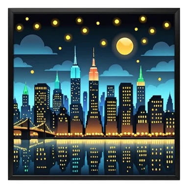 night New York city (iphone emoji styled) sticker