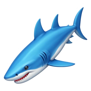 Un tiburón con zapatos azules sticker