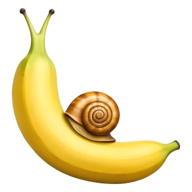 Snail and banana mix sticker