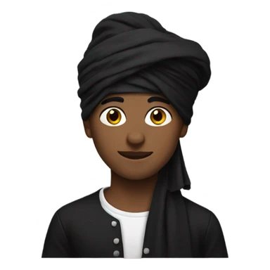 Boy with black turban sticker