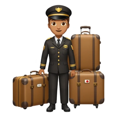 Porter with luggage,Train Crew. sticker