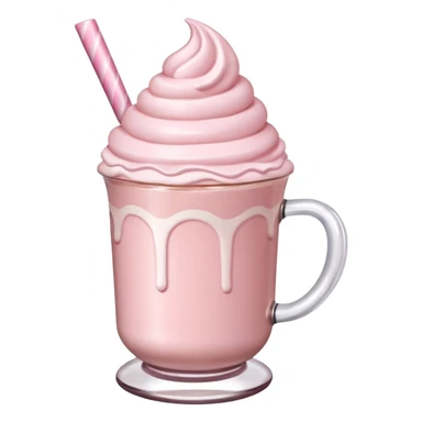 Pastel Pink Frozen Cream Hot Chocolate  sticker
