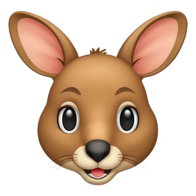 Flat design style kangaroo sticker