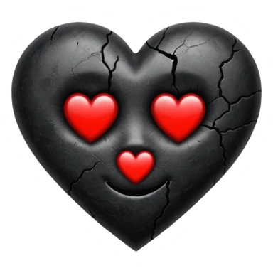 gothic / grunge style heart emoji sticker