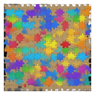 rainbow patchwork puzzle piece  sticker