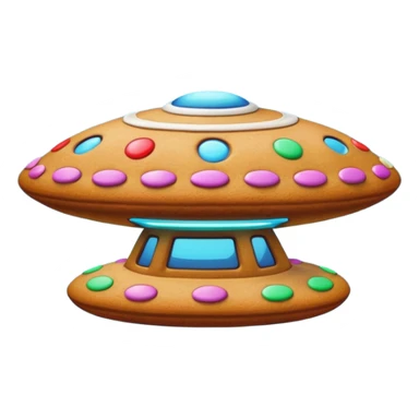 gingerbread in a shape of ufo sticker