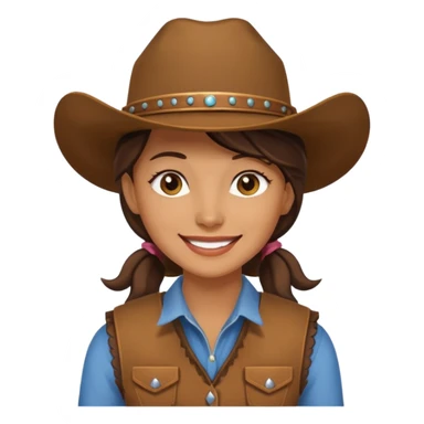 cowgirl with vest sticker