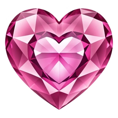 glitter pink crystal heart sticker