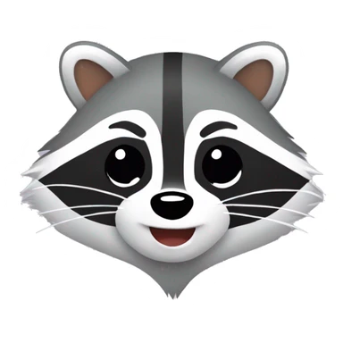 raccoon with closed eyes and hearts around sticker