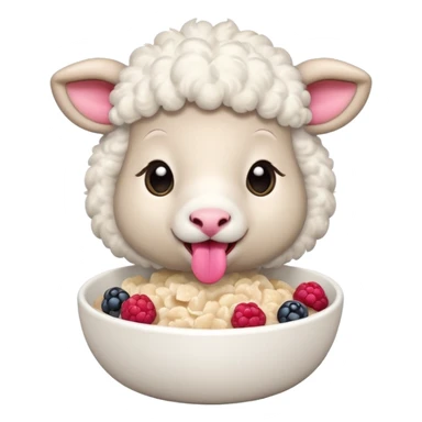 Lamb with oatmeal and berries sticker