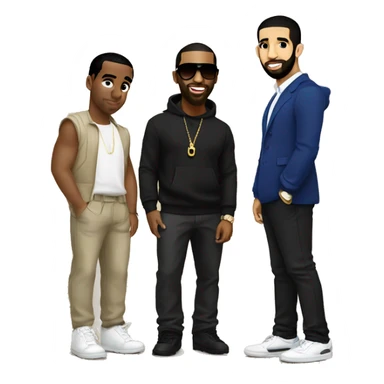 P diddy with drake sticker