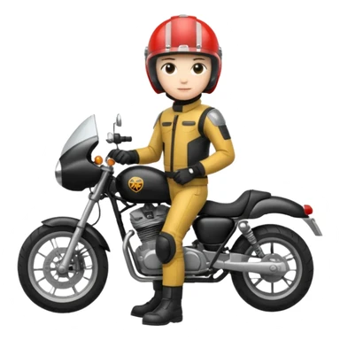 motorcycle human with helmet full body sticker