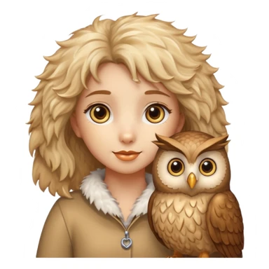 Light golden doodle girl with ow sticker