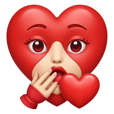 Heart blowing kisses sticker