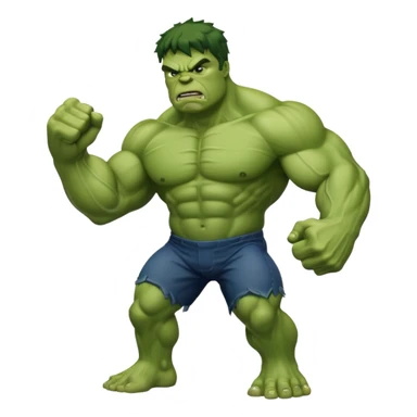 Angry hulk with big fist sticker